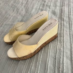 Slide on platform Prada wedges